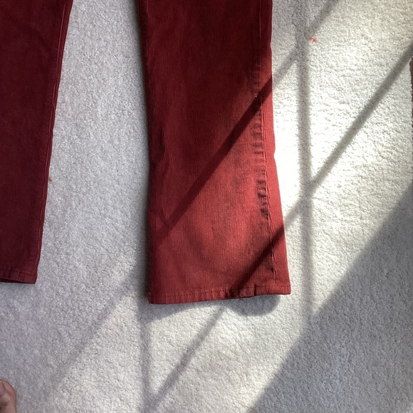 Madewell Cali Demi Boot Corduroy Pants / Size 27 Orange Cropped button Front - Picture 7 of 9